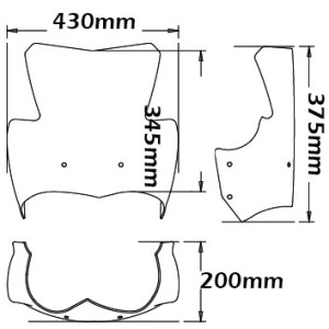 ISOTTA SPORT LOW WINDSCREEN BMW K 1300 R 2009-2015, CLEAR