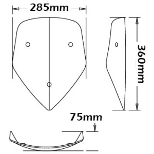ISOTTA SPORT WINDSCREEN DUCATI MULTISTRADA 1200 2013-2014, LIGHT SMOKE