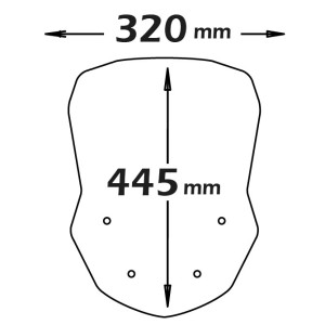 ISOTTA SPORT WINDSCREEN HONDA X-ADV 750 2017-2020, MATT BLACK