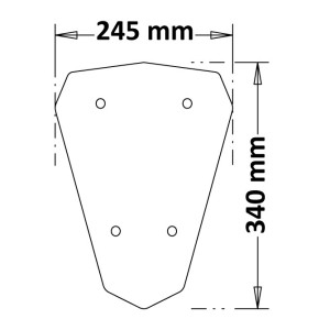 ISOTTA SPORT WINDSCREEN YAMAHA TRACER 7 2023-2024, MATT BLACK