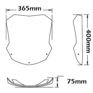 ISOTTA WINDSCREEN ORIGINAL TYPE BMW F 800 ST 2009-2014, TRANSPARENT