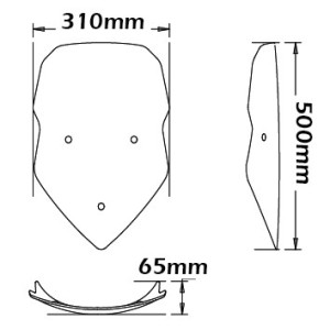 CUPOLINO ISOTTA TIPO ORIGINALE DUCATI MULTISTRADA 1200 2013-2014, FUME' CHIARO