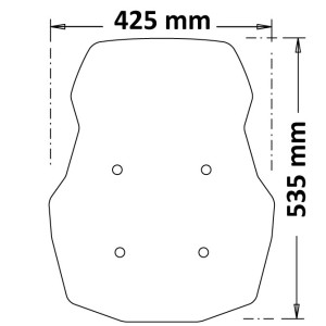 ISOTTA TOURING HIGH PROTECTION WINDSCREEN APRILIA TUAREG 660 2022-2024, TRANSPARENT