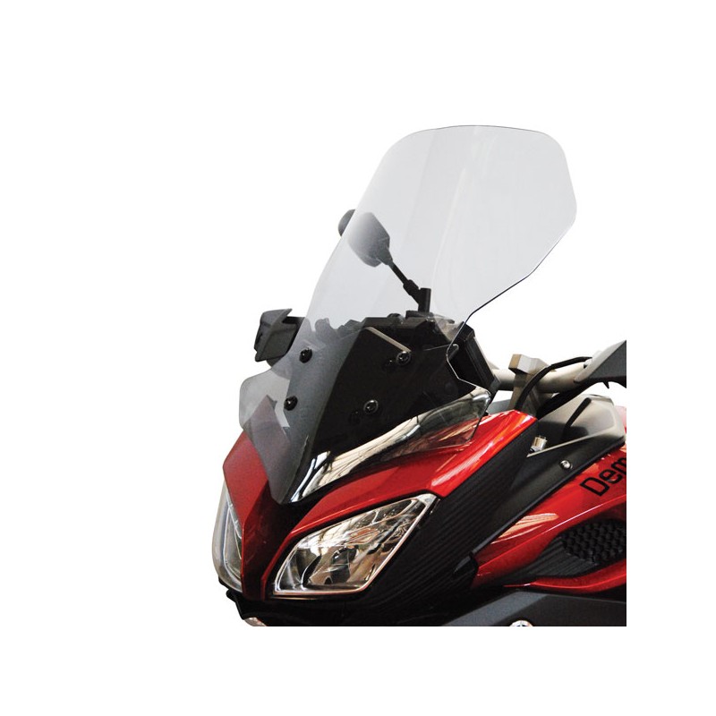 CUPOLINO ISOTTA TOURING ALTO PER ATTACCHI OEM YAMAHA TRACER 900 2015-2017, FUME' CHIARO