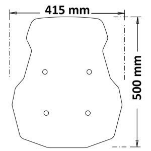 CUPOLINO ISOTTA TOURING MEDIA PROTEZIONE APRILIA TUAREG 660 2022-2024, TRASPARENTE