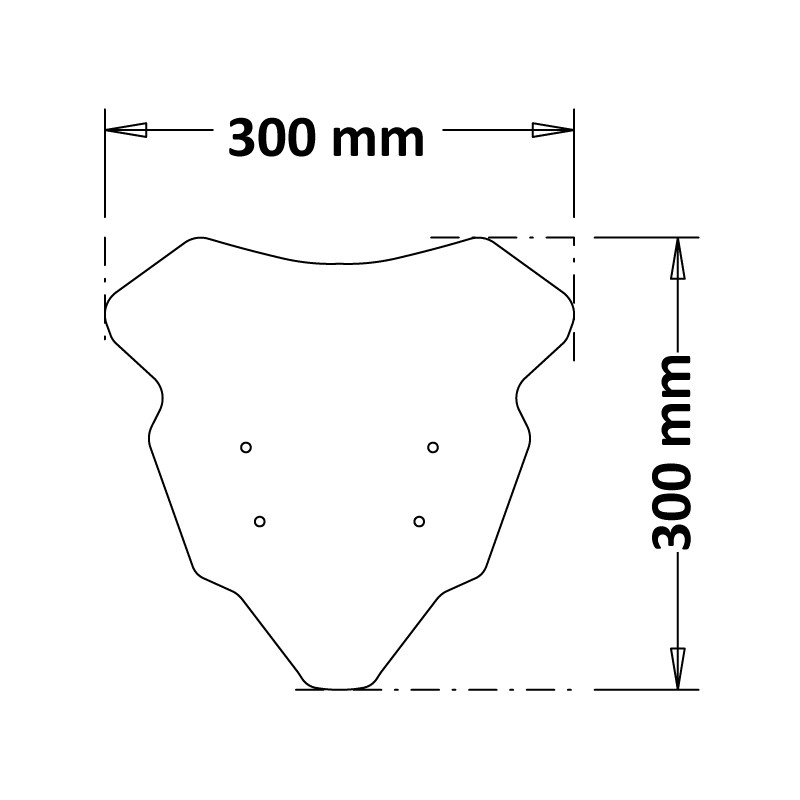 ISOTTA TOURING WINDSCREEN YAMAHA MT-07 2021-2024, TRANSPARENT