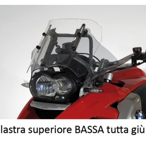 CUPOLINO ISOTTA WINTER-SUMMER REGOLABILE BMW R 1200 GS 2007, FUME' CHIARO/TRASPARENTE