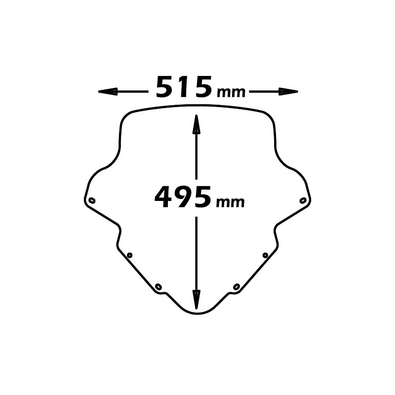 WINDSCREEN ISOTTA YAMAHA T-MAX 500 2004-2007, BLUE