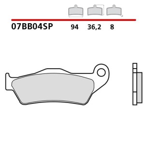 BREMBO SINTERED BRAKE REAR PADS SET KTM 890 ADVENTURE R 2025