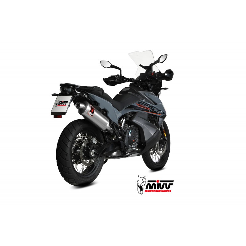 TERMINALE MIVV DAKAR KTM 890 ADVENTURE R 2025 (EURO 5+), OMOLOGATO ACCIAIO