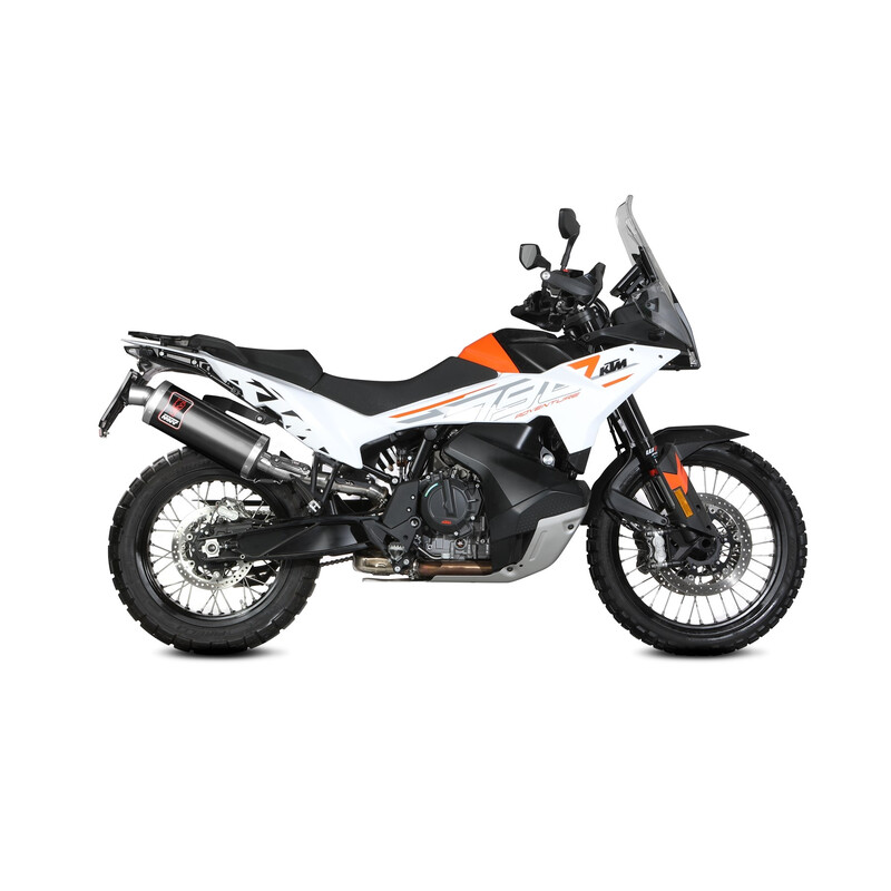 TERMINALE MIVV DAKAR KTM 890 ADVENTURE R 2025 (EURO 5+), OMOLOGATO ACCIAIO BLACK