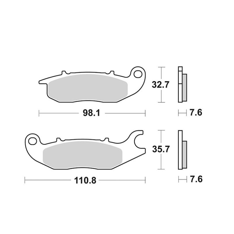 SINTERED FRONT BRAKE PADS SET SBS 797 HS HONDA TRANSALP 750 2023-2024