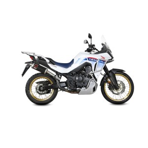 TERMINALE MIVV DAKAR HONDA TRANSALP 750 2025-2026 (EURO 5+), OMOLOGATO ACCIAIO BLACK
