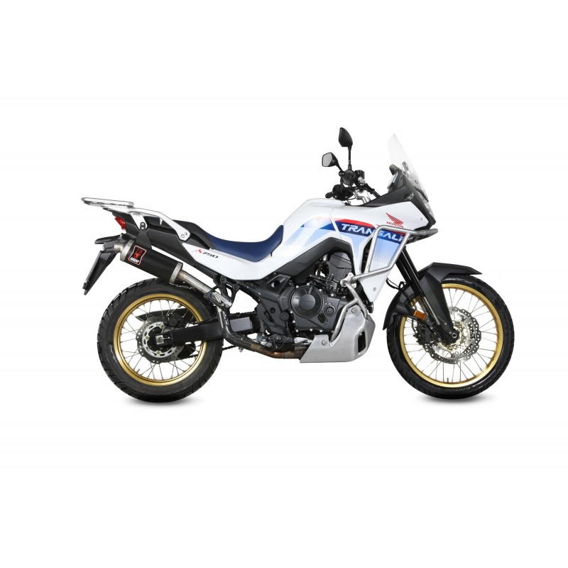 EXHAUST MIVV DAKAR HONDA TRANSALP 750 2025-2026 (EURO 5+), APPROVED STEEL BLACK
