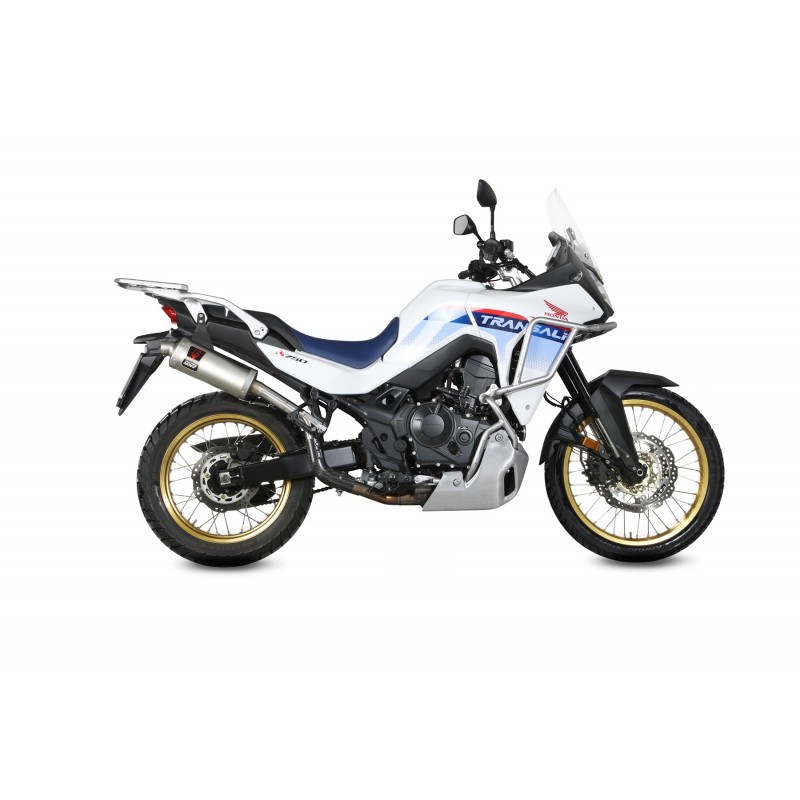 TERMINALE MIVV DAKAR HONDA TRANSALP 750 2025-2026 (EURO 5+), OMOLOGATO ACCIAIO