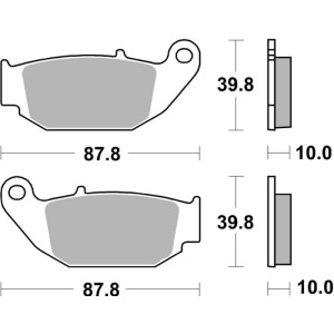 PASTILLAS DE FRENO TRASERO SBS 915 HF CF MOTO 675 SR-R 2025