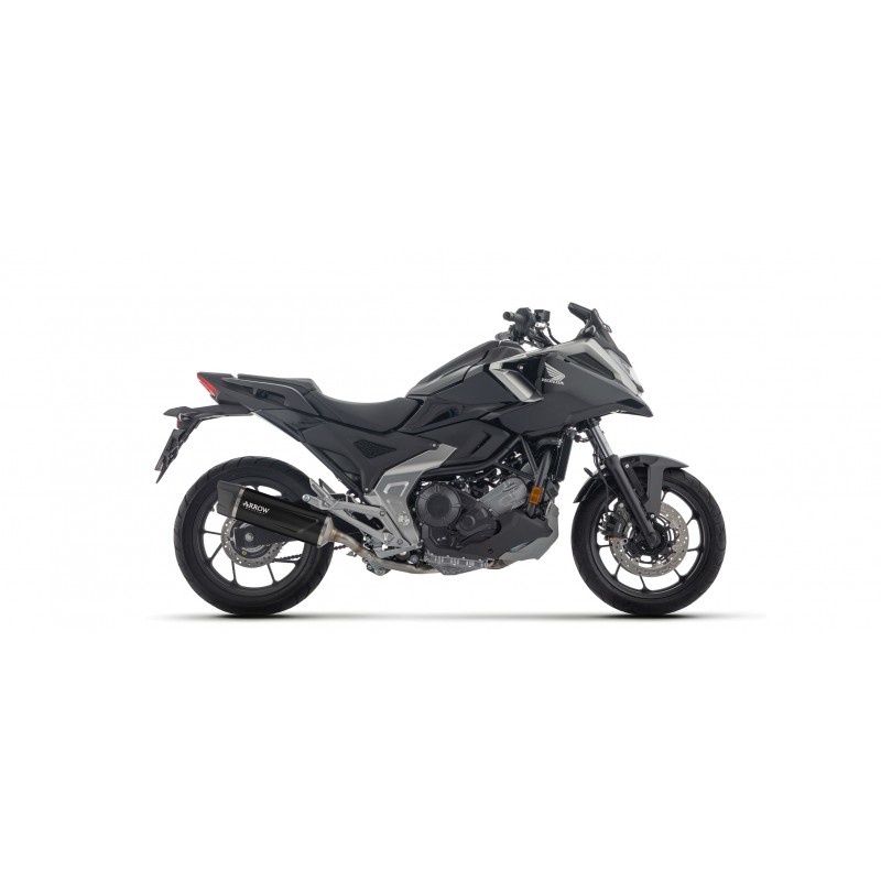 TERMINALE ARROW INDY RACE EVO HONDA NC 750 X 2025 (EURO 5+), ALLUMINIO DARK/CARBONIO, OMOLOGATO