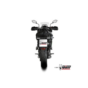 IMPIANTO DI SCARICO COMPLETO MIVV OVAL KAWASAKI VERSYS 650 2024-2025 (EURO 5+), BLACK/CARBONIO
