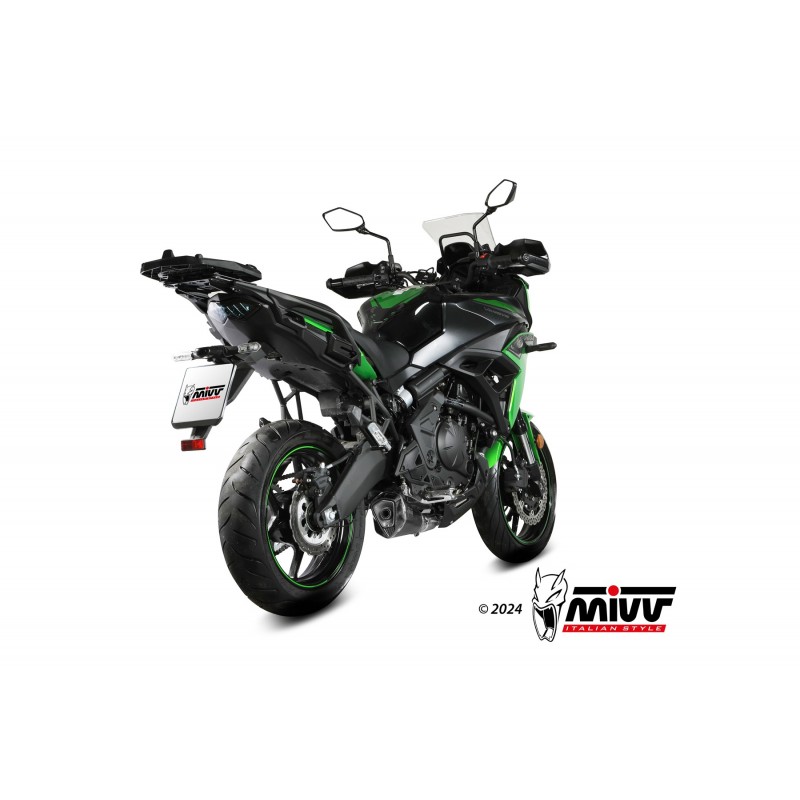 IMPIANTO DI SCARICO COMPLETO MIVV DELTA RACE KAWASAKI VERSYS 650 2024-2025 (EURO 5+), BLACK/CARBONIO