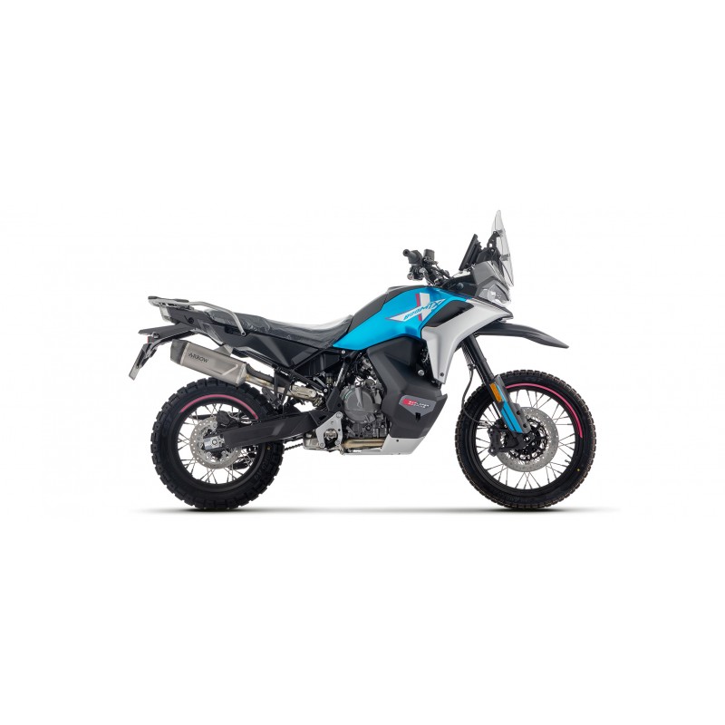TERMINALE ARROW INDY RACE EVO CF MOTO 800 MT-X ALTA 2025 (EURO 5+), TITANIO/CARBONIO, OMOLOGATO