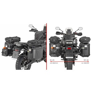 SPEZIFISCHER STAHLROHR-SEITENKOFFERTRÄGE GIVI PL ONE-FIT MONOKEY CAM-SIDE CF MOTO 800 MT-X ALTA 2025