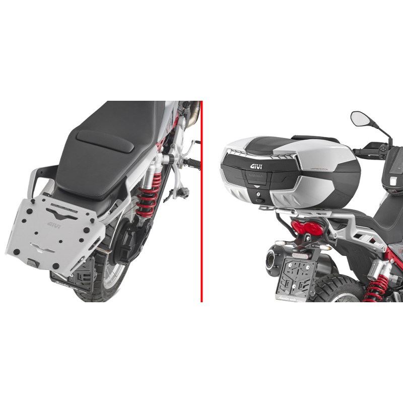 PIASTRA GIVI IN ALLUMINIO PER MONTAGGIO BAULETTO MONOKEY MOTO GUZZI V85 TT 2024-2025