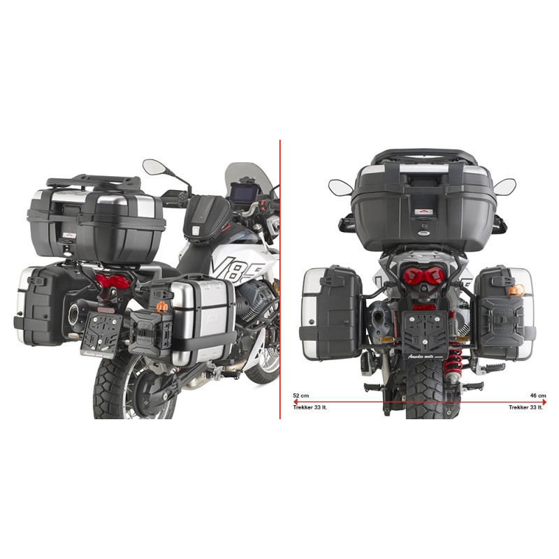 SPEZIFISCHER STAHLROHR-SEITENKOFFERTRÄGE GIVI PL ONE-FIT MONOKEY MOTO GUZZI V85 TT 2024-2025