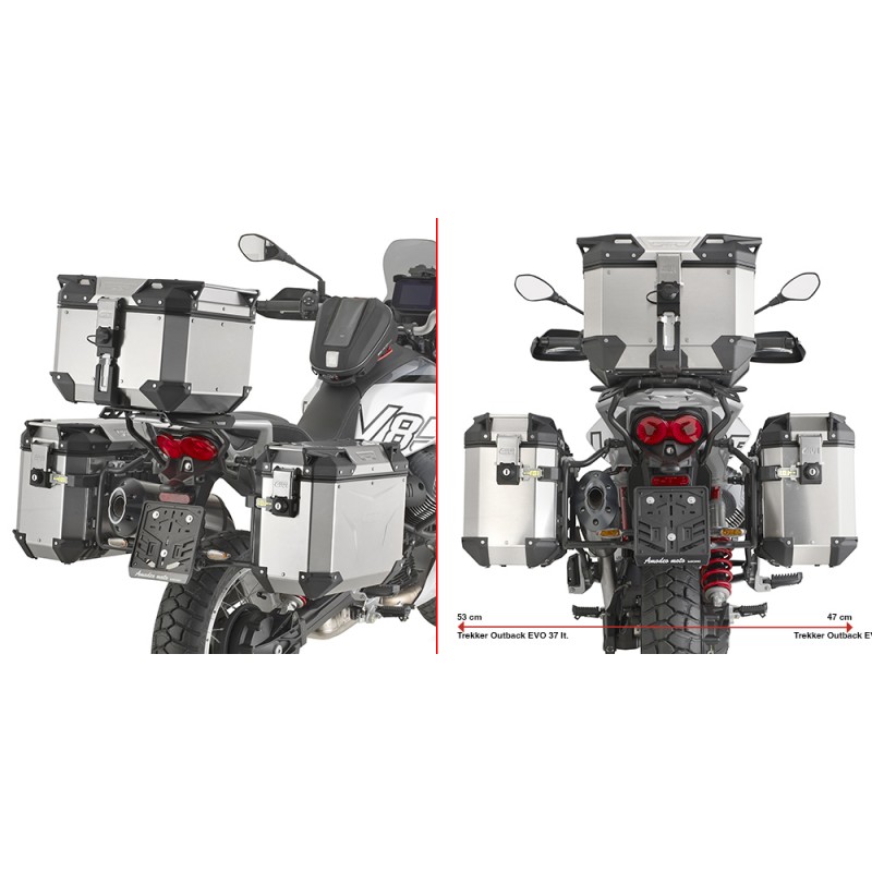 SPEZIFISCHER STAHLROHR-SEITENKOFFERTRÄGE GIVI PL ONE-FIT MONOKEY CAM-SIDE MOTO GUZZI V85 TT 2024-2025