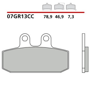 BREMBO CARBON BRAKE REAR PADS SET MOTO GUZZI V7 STONE 850 2021-2024