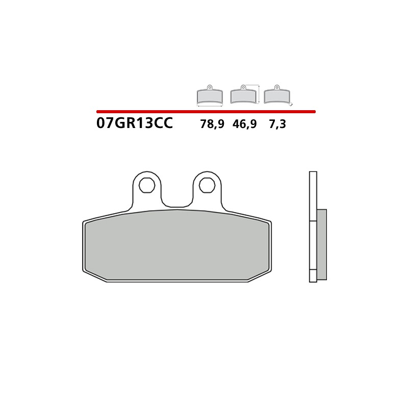 BREMBO CARBON BRAKE REAR PADS SET MOTO GUZZI V7 STONE 850 2021-2024