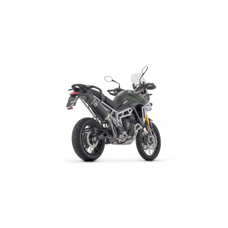 ARROW VELOCE EXHAUST TRIUMPH TIGER 900 RALLY PRO 2024-2025 (EURO 5+), DARK ALUMINUM, APPROVED
