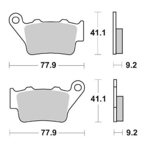 PASTILLAS DE FRENO TRASERAS SINTERIZADAS SBS 675 LS TRIUMPH TIGER 900 GT 2024-2025