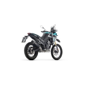 TERMINALE ARROW INDY RACE EVO KOVE 800 X RALLY 2025 (EURO 5+), ALLUMINIO DARK/CARBONIO, OMOLOGATO