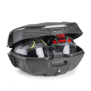 BAULETTO MONOKEY GIVI V49 AIR, 49 LITRI, NERO, COVER NERO VERNICIABILE E CATADIOTTRI FUME'