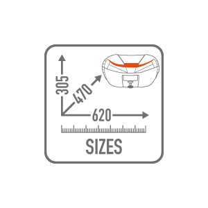 MALETA GIVI V49 AIR MONOKEY, 49 LITROS, NEGRO, TAPA NEGRA PINTABLE Y REFLECTORES AHUMADOS