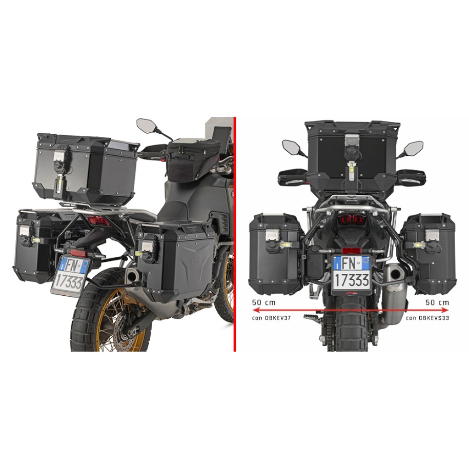 PORTAMALETAS LATERAL GIVI VALIGIE LATERALI MONOKEY CAM-SIDE TREKKER OUTBACK KOVE 800 XPRO 2024-2025