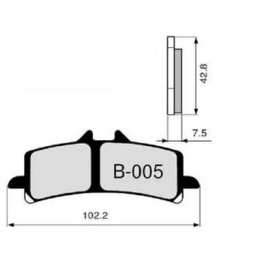 ZCOO CARBON-CERAMIC BRAKE FRONT PADS SET B005-EX APRILIA TUONO V4 1100 FACTORY 2017-2020
