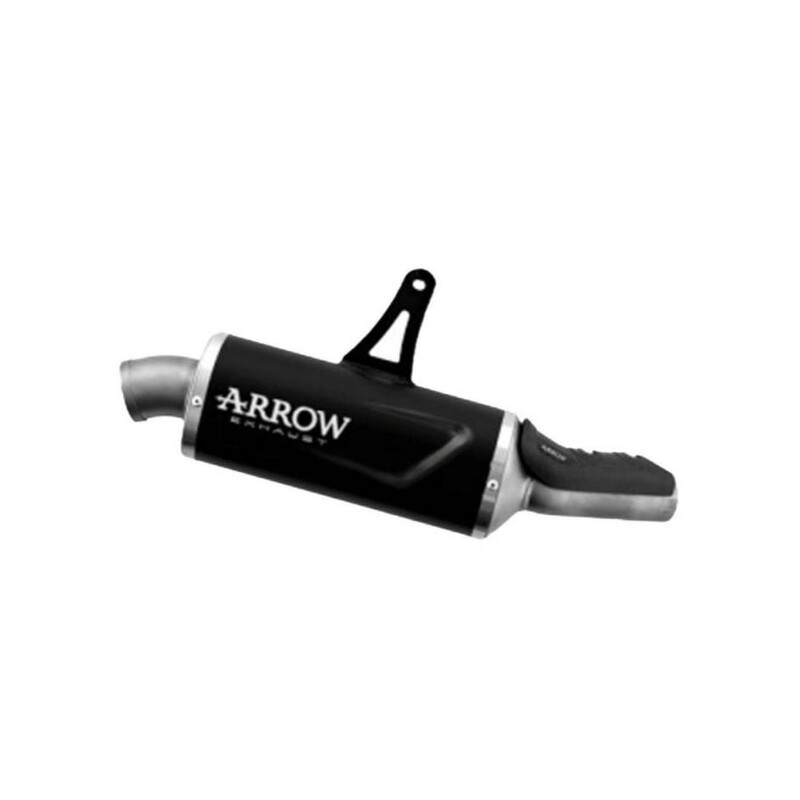 TERMINALE ARROW INDY RACE EVO BENELLI TRK 702 X 2025 (EURO 5+), ALLUMINIO DARK/ACCIAIO, OMOLOGATO