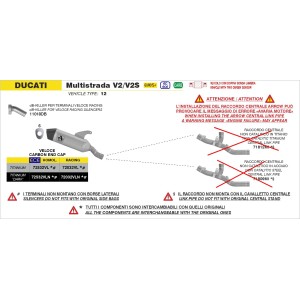 ARROW VELOCE EXHAUST DUCATI MULTISTRADA V2 S 2025, TITANIUM, APPROVED