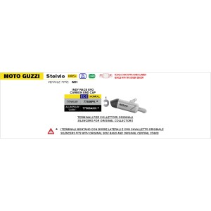 TERMINALE ARROW INDY RACE EVO MOTO GUZZI STELVIO 2024-2025 (EURO 5+), TITANIO/CARBONIO, OMOLOGATO