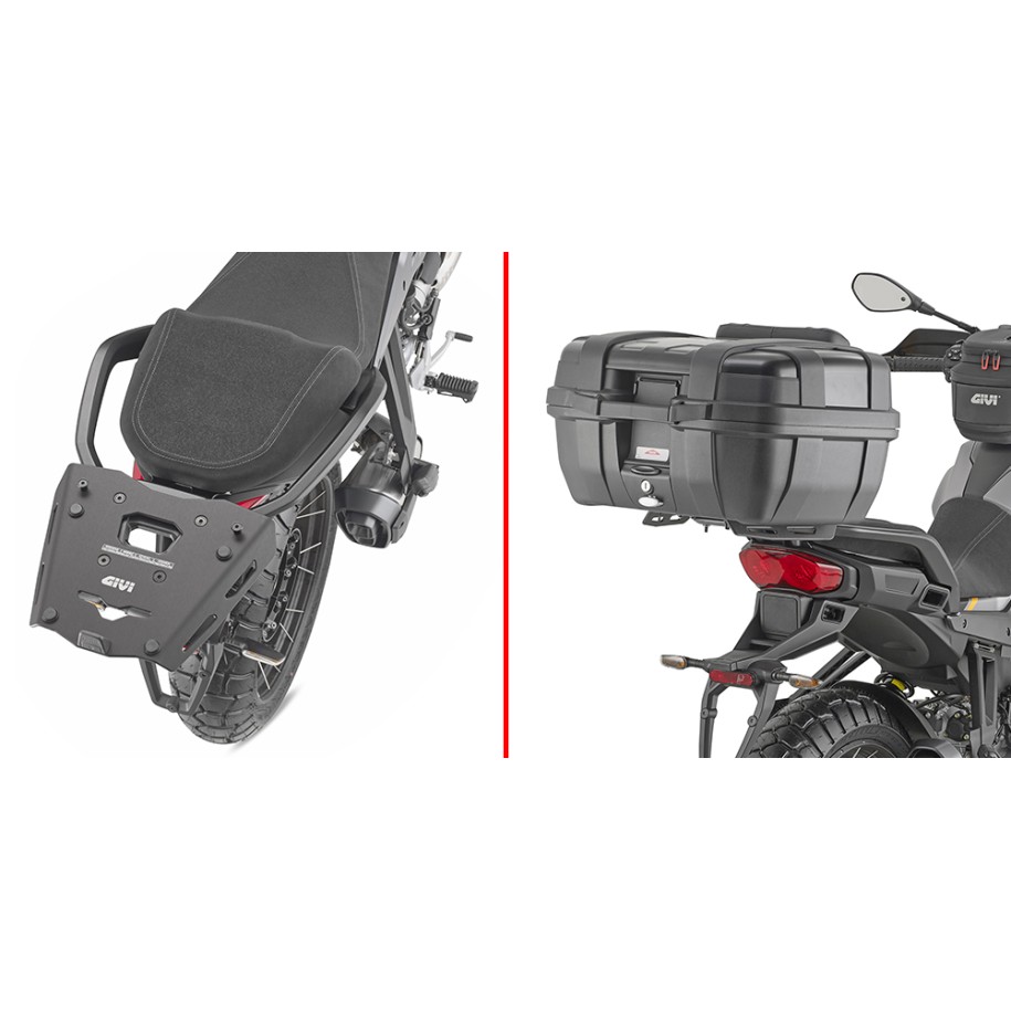 PIASTRA GIVI IN ALLUMINIO PER MONTAGGIO BAULETTO MONOKEY MOTO GUZZI STELVIO 2024-2025