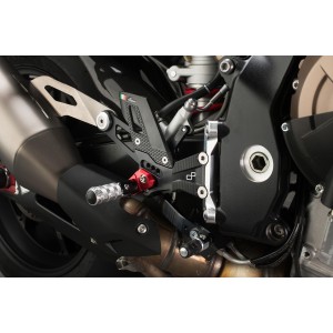 LIGHTECH R-VERSION EINSTELLBARE HINTERE FUSSPEGS MIT GELENKTEN FUSSRÜCKEN BMW S 1000 R 2025 (NORMAL/INVERTIERT)