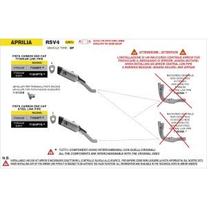 ARROW PISTA RACING EXHAUST SILENCER APRILIA RSV4 2025 (EURO 5+), TITANIUM+STEEL/CARBON