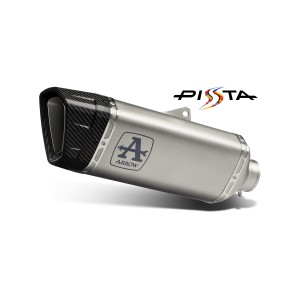ARROW PISTA RACING EXHAUST SILENCER APRILIA RSV4 2025 (EURO 5+), TITANIUM+STEEL/CARBON
