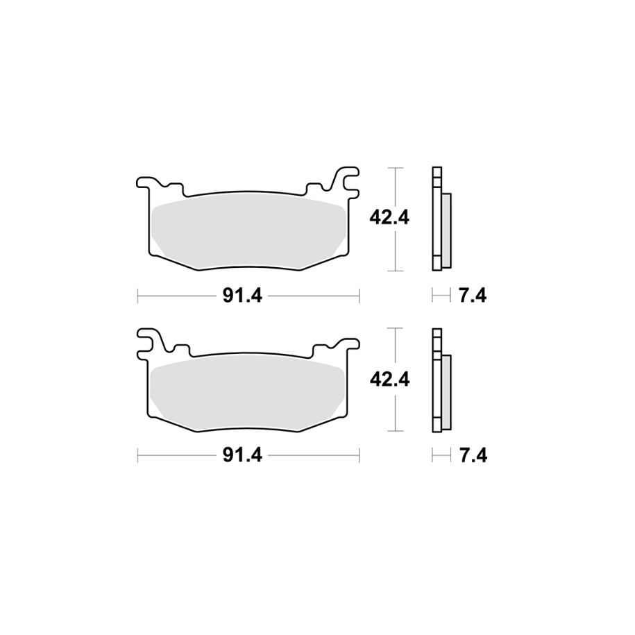 SET SINTERED FRONT BRAKE PADS SBS 1012 HS APRILIA RSV4 2025