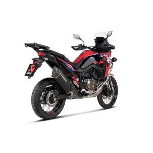 TERMINALE AKRAPOVIC SLIP-ON LINE HONDA AFRICA TWIN 1100 2024-2025 (EURO 5+), TITANIO NERO/CARBONIO, OMOLOGATO