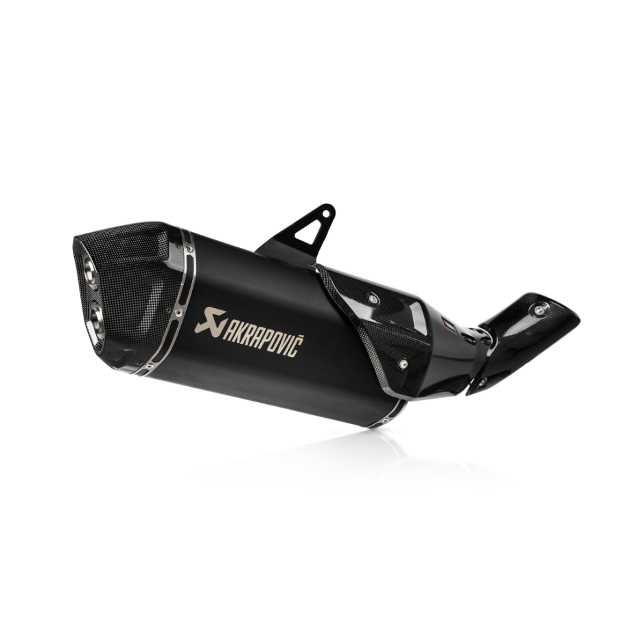 TERMINALE AKRAPOVIC SLIP-ON LINE HONDA AFRICA TWIN 1100 2024-2025 (EURO 5+), TITANIO NERO/CARBONIO, OMOLOGATO
