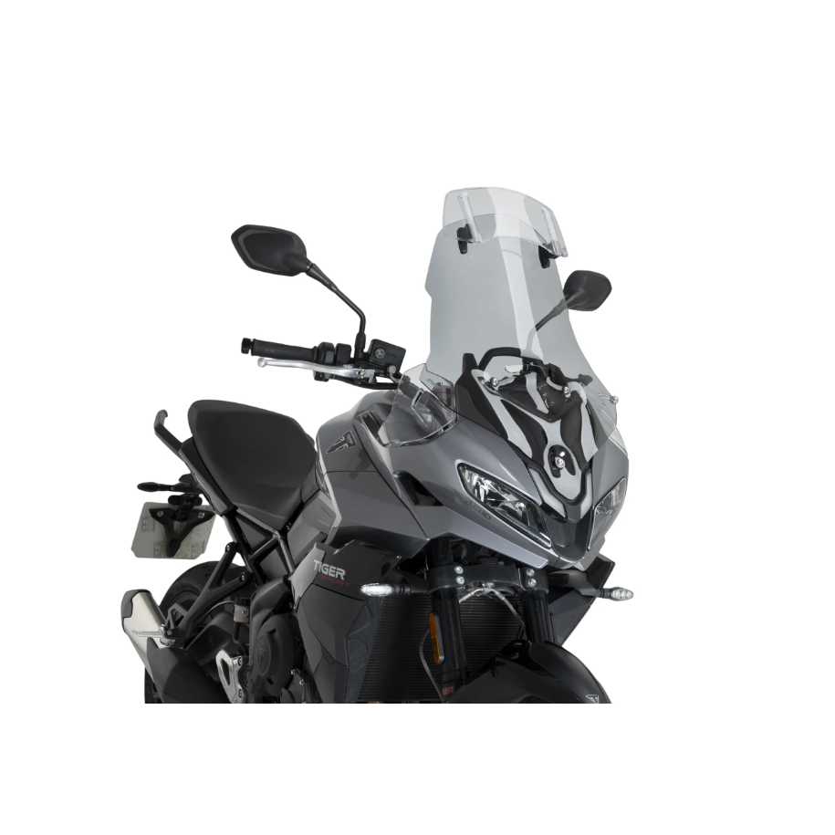 PUIG TOURING WINDSHIELD WITH DEFLECTOR TRIUMPH TIGER SPORT 800 2025, LIGHT SMOKE