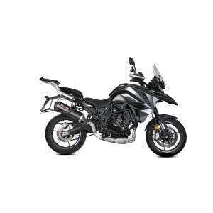 TERMINALE MIVV OVALE BENELLI TRK 702 X 2025 (EURO 5+), OMOLOGATO BLACK/CARBONIO