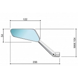 SPECCHIETTO RETROVISORE DESTRO RIZOMA CIRCUIT 744